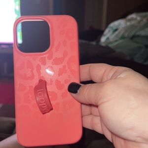 Coral color used phone cover for iPhone 13 Pro